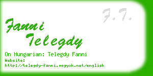 fanni telegdy business card